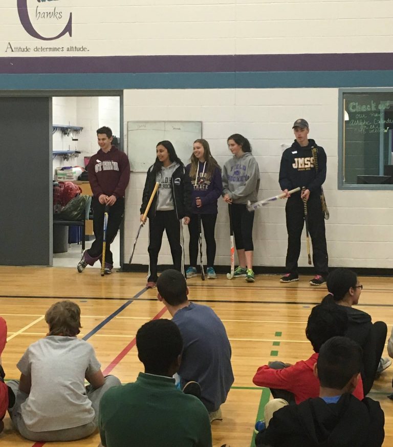 Ivan, Maya, Aleda, Ava, and Connor at Cedarview Middle School
