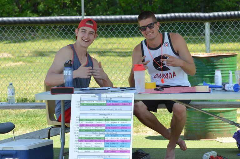 Liam Manning and Owen Goddard at Nepean's Annual Junior Fest in 2016